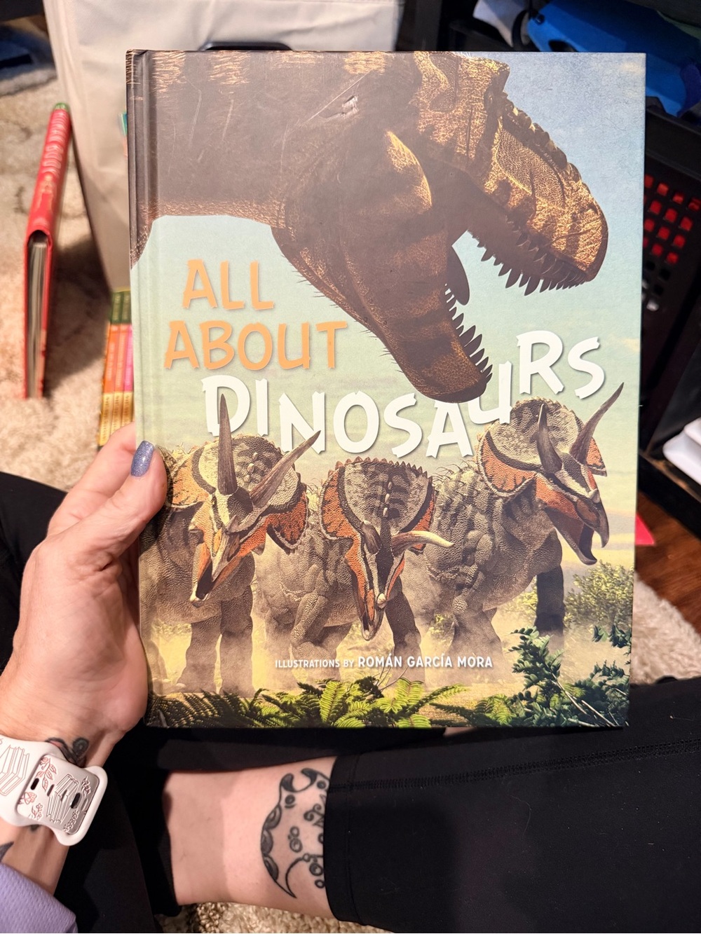 All About Dinosaurs Illustrated Kids Book - Brown/Green Cover